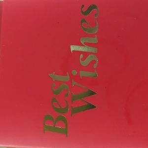 Cute tiny cards with gold embossed best wishes